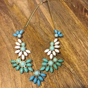 Teal and Blue Statement Necklace